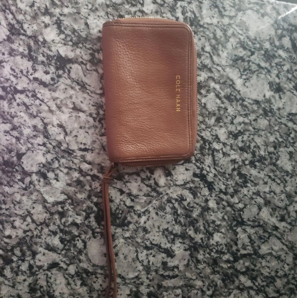 Brown Cole Haan Wristlet